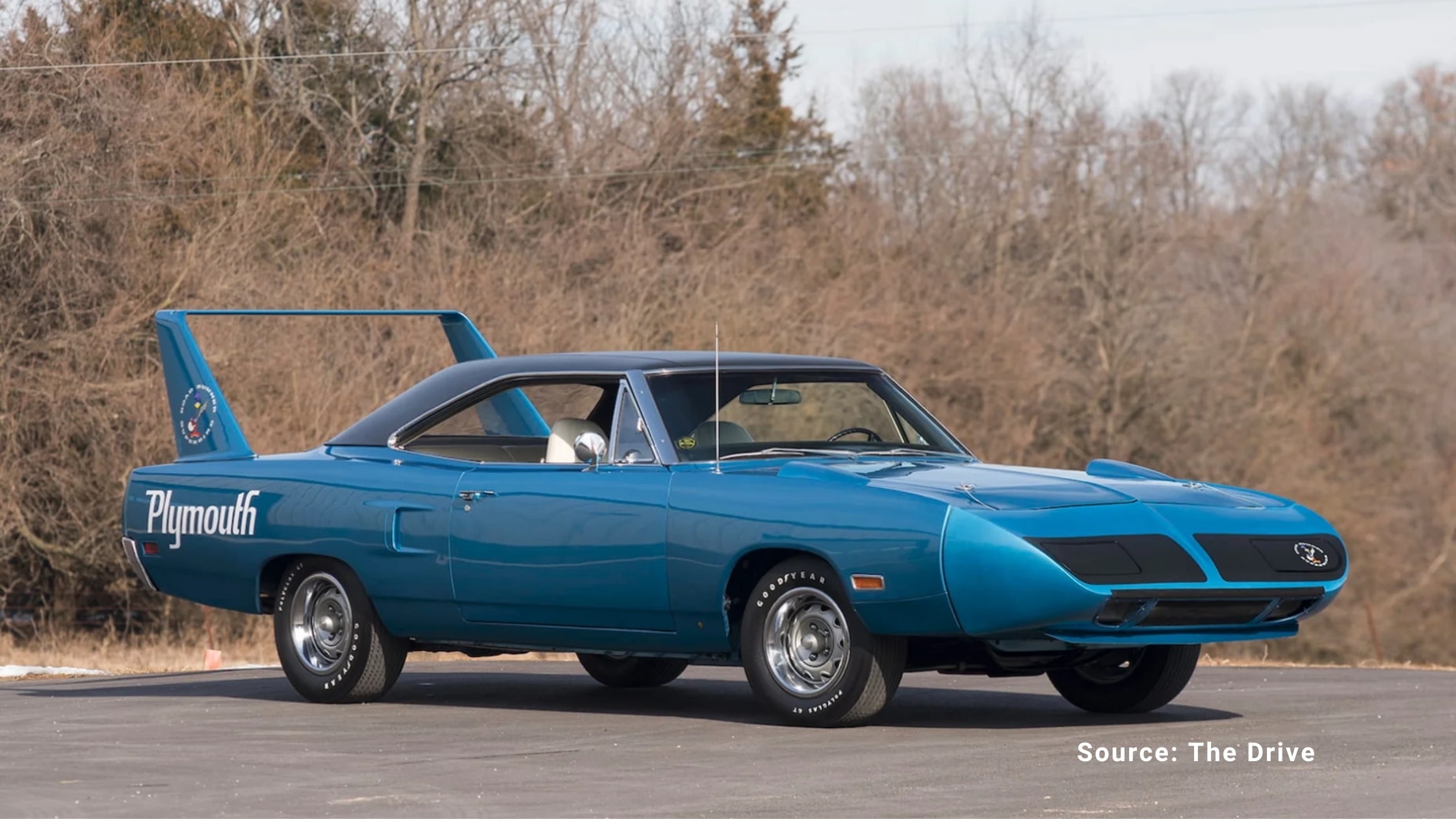Car Model Names - blue Plymouth Road Runner Superbird