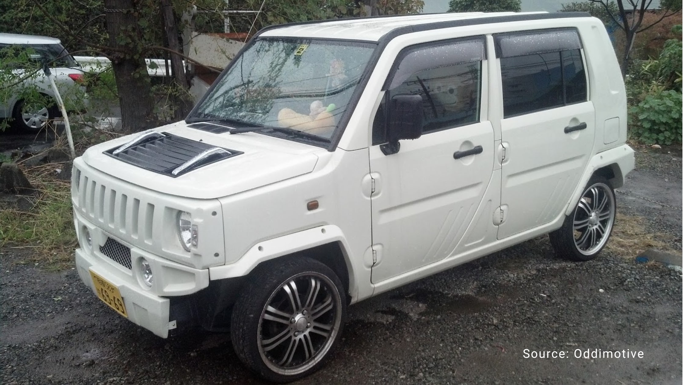 Car Model Names - white Daihatsu Kei Naked car