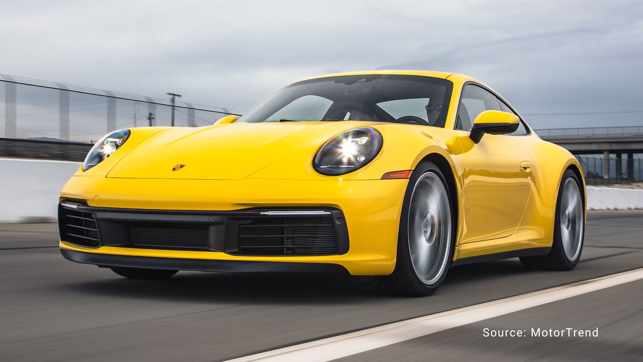 Car Model Names - yellow Porsche 911 Carrera