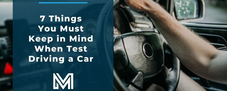 Test Driving A Car: Things to Remember